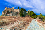 Fototapeta Miasto - Ruins of Acropolis of Lindo, Rhodes, Dodecanese Islands, Greek Islands, Greece