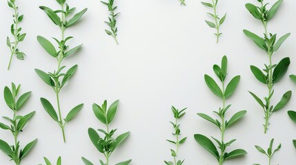 Poster - A cluster of verdant leaves, imbued with the healing power of herbs, create a serene and natural scene