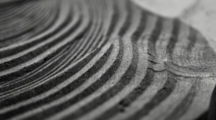 Poster - A mesmerizing monochrome photograph captures the intricate details and textures of a sand grain, inviting the viewer to get lost in its abstract beauty