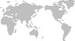 モノクロのドットの世界地図（日本中心）