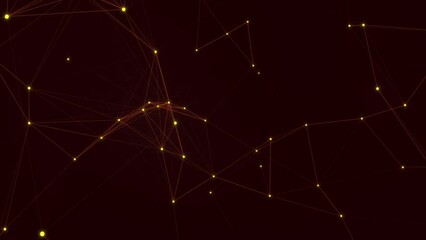 Poster - Animation of glowing network of connections over dark background