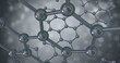 Image of 3d micro of molecules on grey background