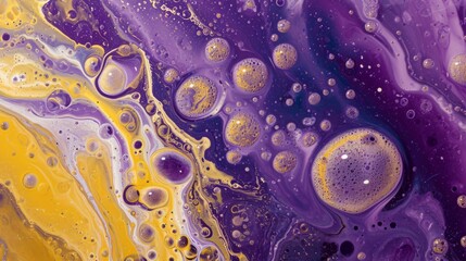 abstract purple and yellow design, simulating a soap texture generative ai