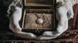 Vintage jewelry presented in an elegant box