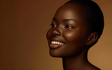 Poster - African American model smiling 