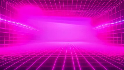 Poster - Purple Background With Squares and Lines Generative AI