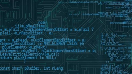 Aufkleber - Animation of data processing over computer circuit board