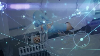 Poster - Animation of connections over female scientist