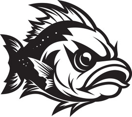 Tropical Tranquility Vector Iconic Fish Design Aquatic Aura Exotic Fish Logo Graphics