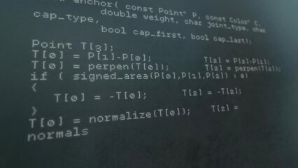 Poster - Animation of data processing over dark background