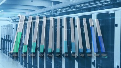 Poster - Animation of financial data processing over computer servers