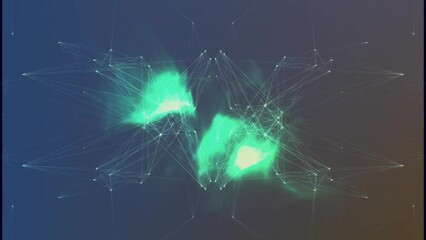Poster - Animation of network of connections over dark background