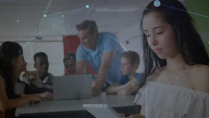 Poster - Animation of network of connections over diverse schoolchildren