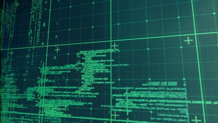 Poster - Animation of data processing on black background