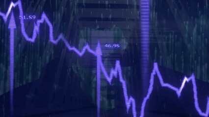 Poster - Animation of arrows and digital data processing over computer servers