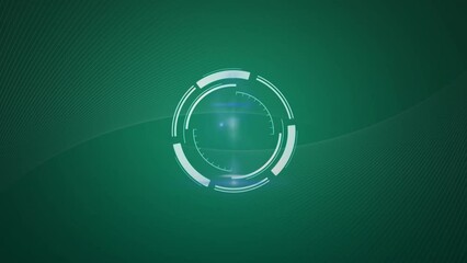 Poster - Animation of scope scanning over shapes on green background