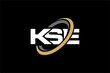 KSE creative letter logo design vector icon illustration