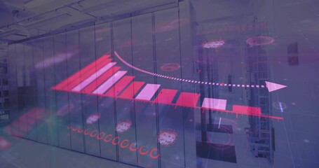 Poster - Animation of data processing over server room