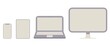 © TA Sydoruk - Flat contamination. Realistic set of monitor, laptop, tablet, smartphone..