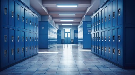  Empty school corridor