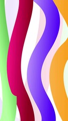 Poster - Abstract colorful soft lines 4K Animation in Vertical Size. Modern colorful soft lines animation backdrop