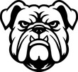 Bulldog mascot head dog vector logo