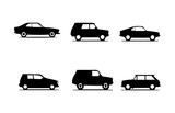 Fototapeta  - silhouettes of cars with different design