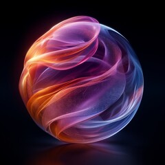 Wall Mural - a swirling ball of energy on a dark background.