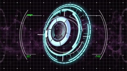 Poster - Animation of scope scanning and data processing over black background