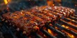 Indulge in a sizzling, mouth-watering feast of various grilled meats and skewered delights, as the flames of the barbecue grill dance to the rhythm of street food culture