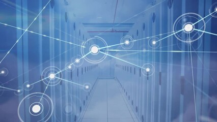 Poster - Animation of network of connections over computer servers