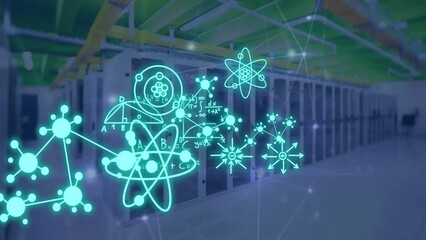 Poster - Animation of digital data processing over computer servers