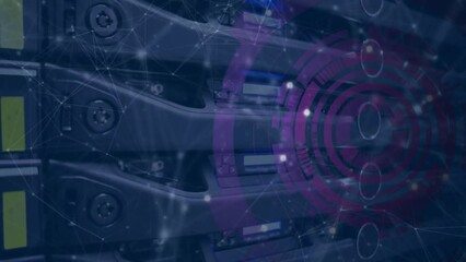 Poster - Animation of digital data processing over computer servers