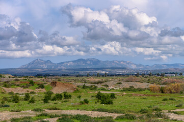 Wall Mural - clouds against the backdrop of mountains in winter in Cyprus 11