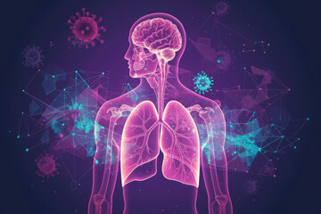 humand body danger for lung effect from pm 2.5 info icons