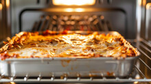 The Top Heating Element Of A Convection Oven Browning The Top Of A Cheesy Lasagna.
