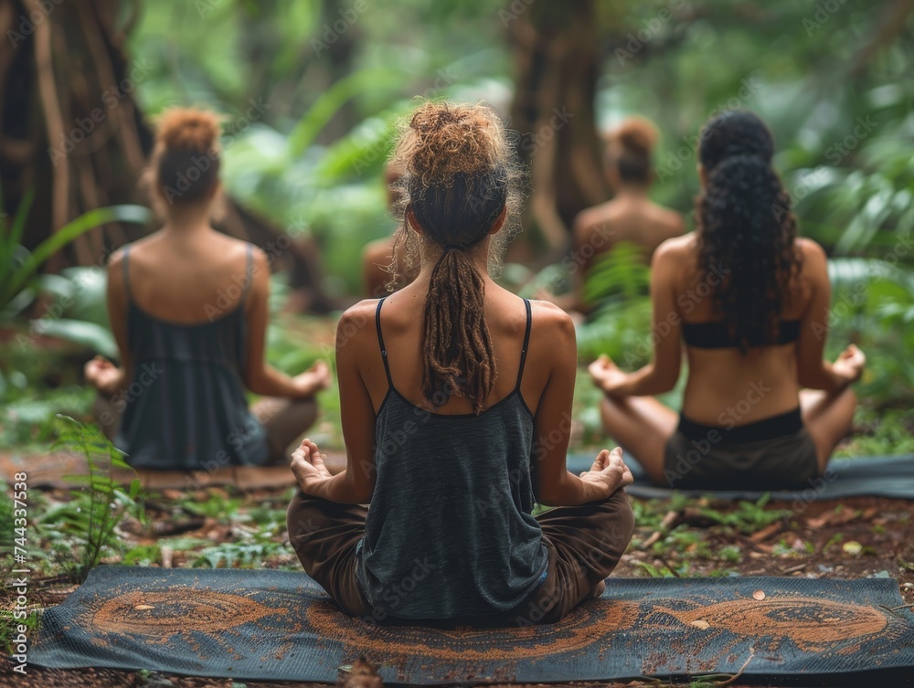 Group meditation in a forest links mindfulness, nature conservation ...