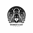 Vector happy women's day logo 8 march free vector