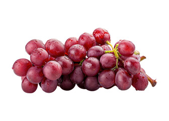 Sticker - delicious and fresh red grapes fruit on white background