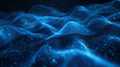 Abstract Background of Glowing Blue Mesh or Interwoven, Generative Ai