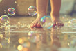 © Hungarian - Feet Of Child Full of Bubbles Soap