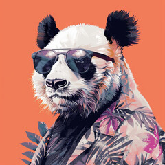 Wall Mural - Panda Illustration
