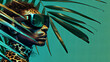 panther with vision virtual reality sunglass solid background