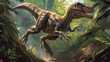 A holographic trading card featuring a Velociraptor claw fossil with fun facts about this agile predator.