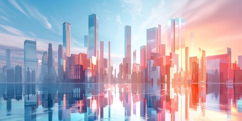 Canvas Print - future city concept