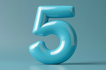 Canvas Print - Numeral 5 five, date or birthday concept. Background with selective focus and copy space