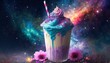 Cosmic Concoction: Nebula Milkshake Sparkle - 4K Desktop Wonderland