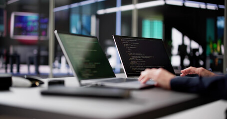 Poster - Programmer Woman Coding On Computer