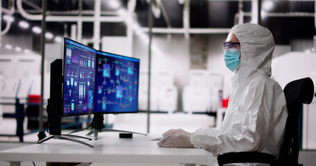 Poster - Sterile Semiconductor Manufacturing Factory And Worker