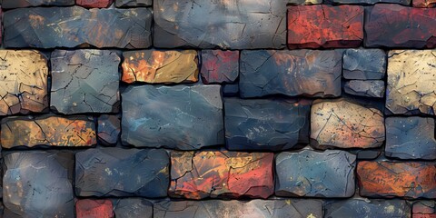 Wall Mural - Grunge banner. Abstract stone background. The texture of the stone wall. Close-up rock backdrop.